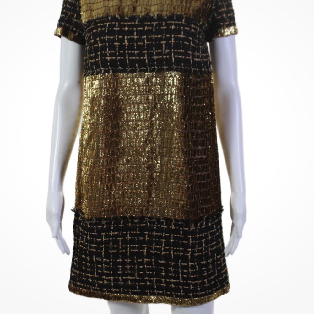 SOLD - CHANEL Gold and Black Dress